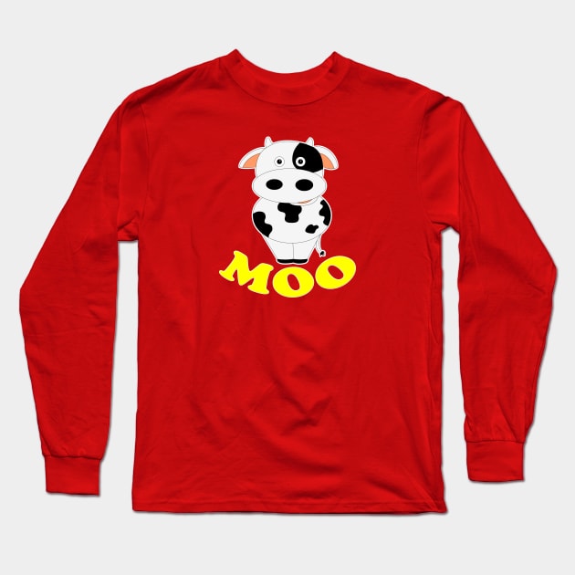 MOO! Long Sleeve T-Shirt by scoffin